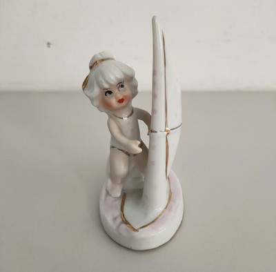 LA CAPODIMONTE CHIC statuina bambino con cane K02 