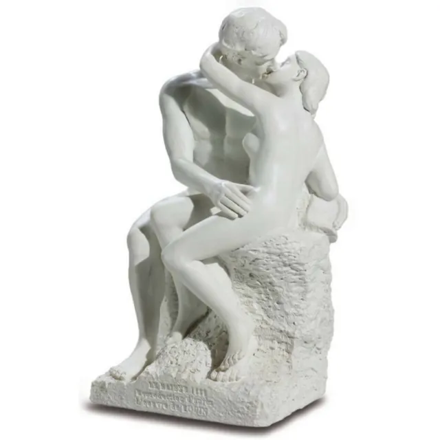 Der Kuss 15cm weiß nach Auguste Rodin