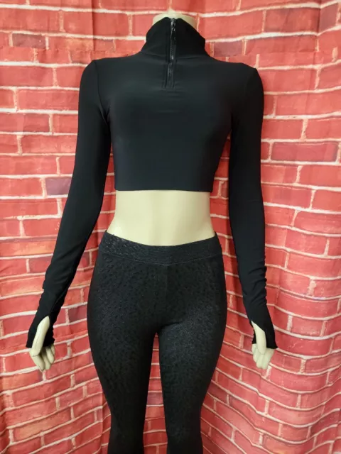 Boom Boom the label MADE IN ENGLAND Size S Women's Black Cropped Sweater Top #W8