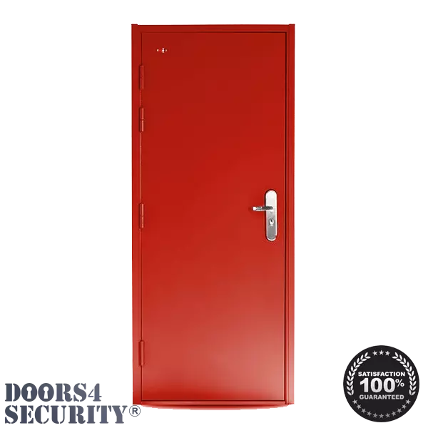 Steel Security Door | W/ Multi Point Lock Ral3020 Traffic Red🆓 Delivery