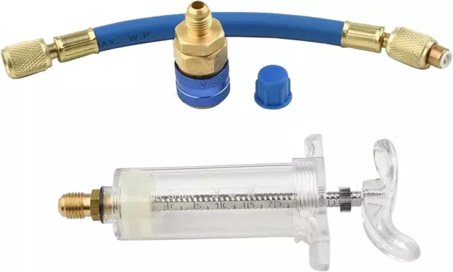 AC Oil and Dye Injector Kit with Quick Coupler Manual Oil Dye Injector Refrigera