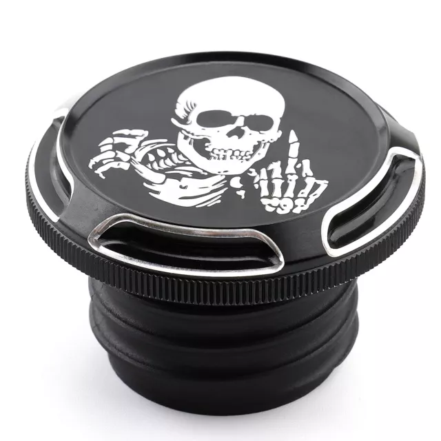 1x Skull Fuel Tank Gas Cap Cover Fit For Harley Softail Road King Dyna Low Rider
