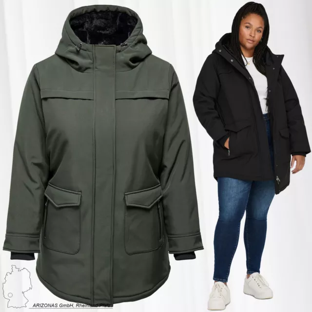 Women ONLY CARMAKOMA Plus Size Softshell Parka Coat Jacket CARMAASTRICHT NEW