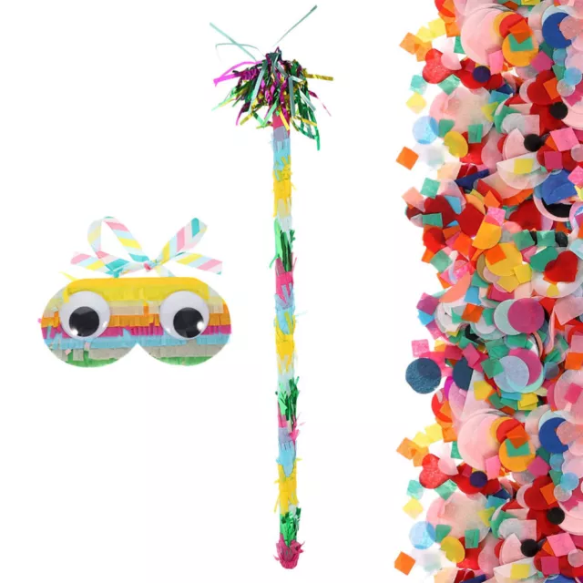 Colorido palo de piñata arco iris piñata decoración confeti reunión gofre