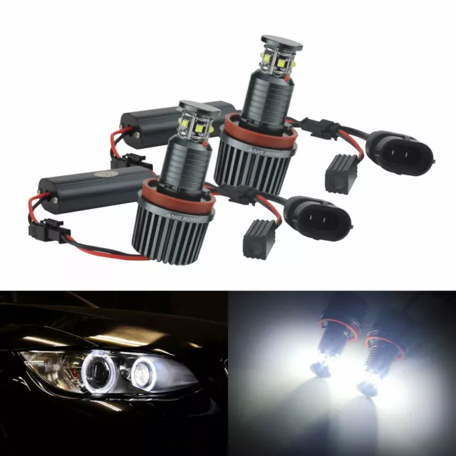 Für BMW E90 E91 LCI 3er H8 Angel Eyes Marker Ringe Scheinwerfer Xenon Weiß 30W