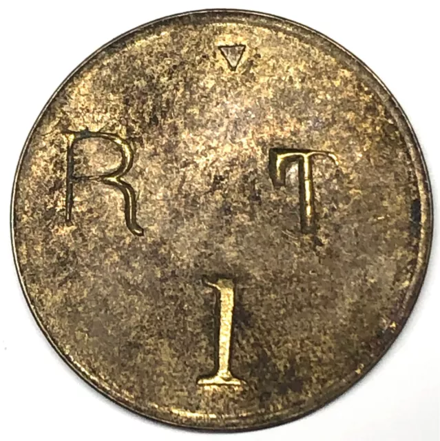 Costa Rica coffee token Hipólito Tournón (1830 - 1912). SAN JOSÉ Y HEREDIA.