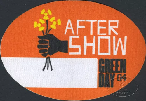 GREEN DAY 2004 American Idiot Tour Backstage Pass ASO