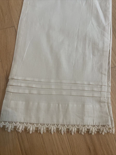 NWT SANA SAFINAZ Size S Embroidered Cotton Lawn Trouser Culotte Pakistani Pant