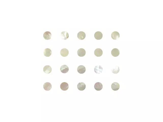 Incudo White Mother of Pearl Dot Inlays - 10mm (Pack of 20)