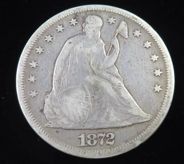 1872 Seated Liberty Dollar Lot#597