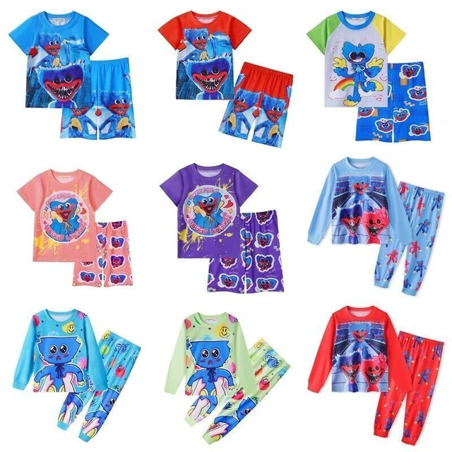 Boys Girls Poppy Playtime T-shirt Tops Pants Pyjamas Pjs Set Nightwear Kids Gift