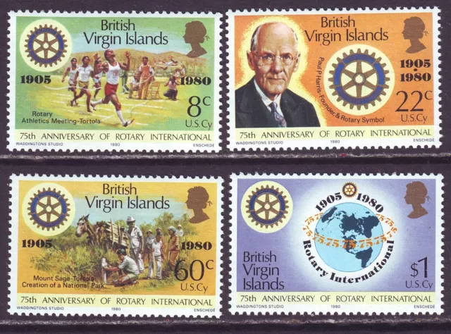 Virgin Islands 1980 SC 381-384 MNH Set Rotary Club 75th Anniversary