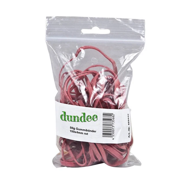 dundee Gummibänder rot 0,4 cm, Ø 15,0 cm, 50,0 g