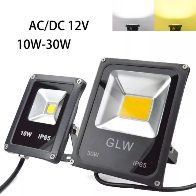 LED Flutlicht Wasserdicht Kaltweiß/Warmweiß 10W/30W AC/DC 12V Sicherheit