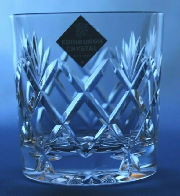EDINBURGH CRYSTAL -  KELSO  -  6oz  WHISKY TUMBLER GLASS  7.7cm  /  3"