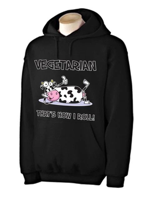 THAT'S How i Roll Vegetariano Felpa con Cappuccio - per Vegani T-Shirt - S AD