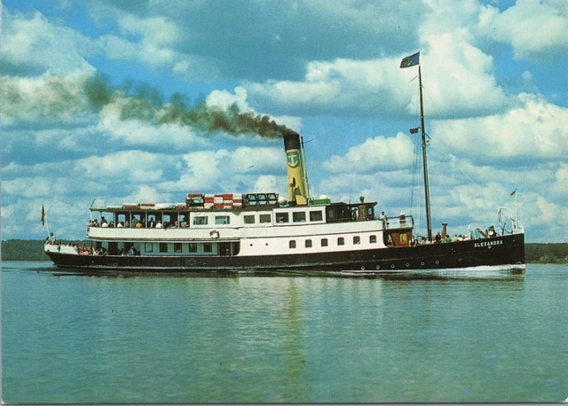 Carte Postale Ancienne - Paquebot Alexandra Förde - Flensburg - Allemagne (années 50)