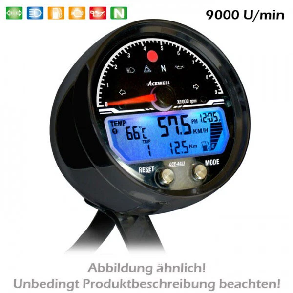 Fydun Auto Drehzahlmesser 52 Mm 6K Zeiger Tachometer IP67