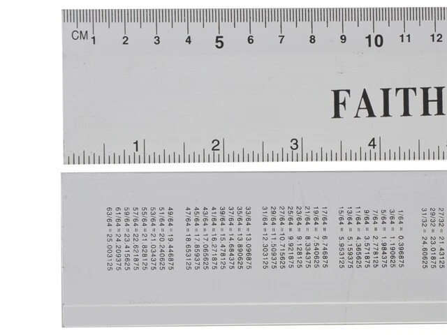 Faithfull FAIRULE300 Aluminium Rule 300mm/1