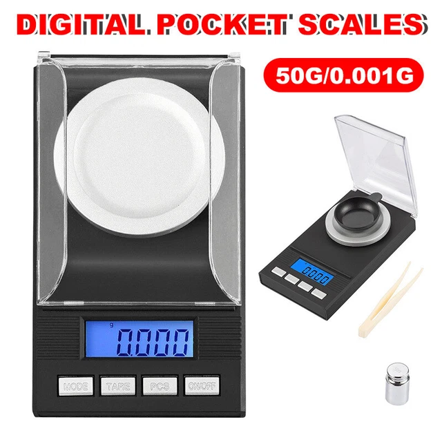 Neue 0,001 g / 50 g Digitalwaage Hochpräzise elektronische A