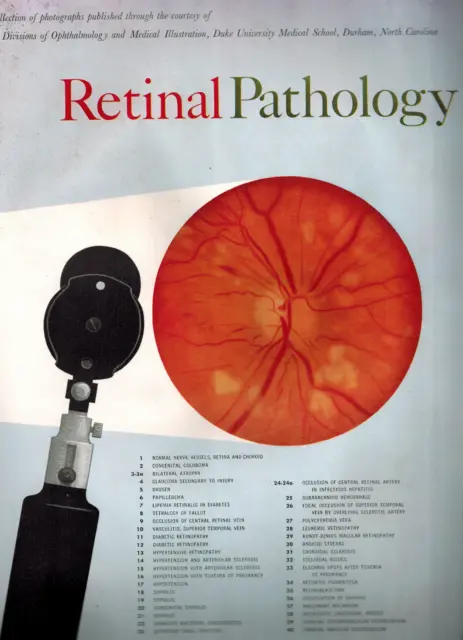 1954 Retinal Pathology 43 Photographs Retina, Ophthalmology, Abbott Laboratories