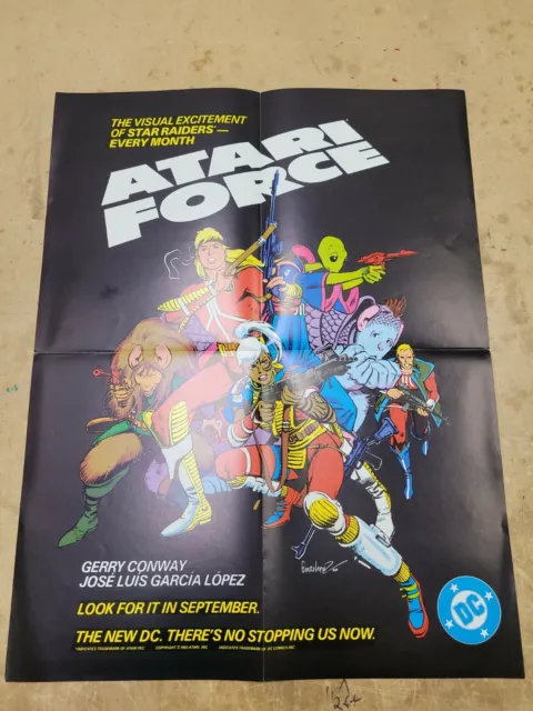 Rare Atari Force DC Comics Shop Promo Poster! 17” x 22" Garcia-Lopez 1983!