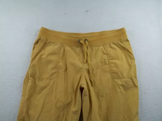 Merona Womens Yellow Capri Pants Size L Waist 36" inseam 18" 2