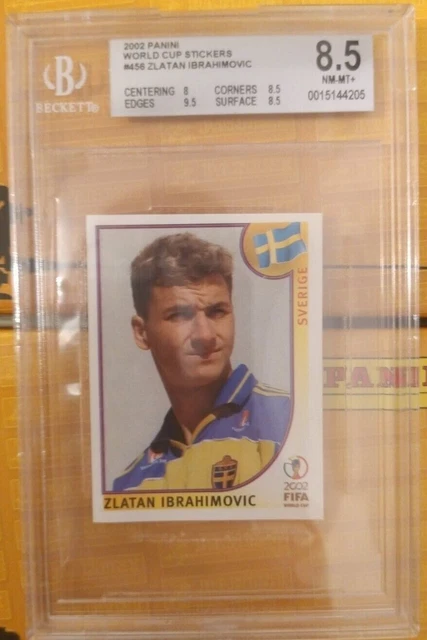Autocollant Panini Zlatan Ibrahimovic Coupe Du Monde 2002 - #456, Rookie, PSA Near Mint
