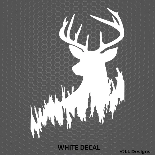 Whitetail Deer Vinyl Decal Sticker Hunting Hunter Buck Outdoor -Choose Color/Sze