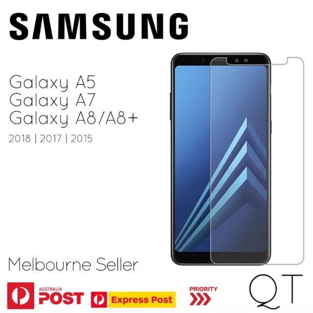 GENUINE Tempered Glass Screen Protector for NEW Samsung Galaxy A8 A8+ A7 A5