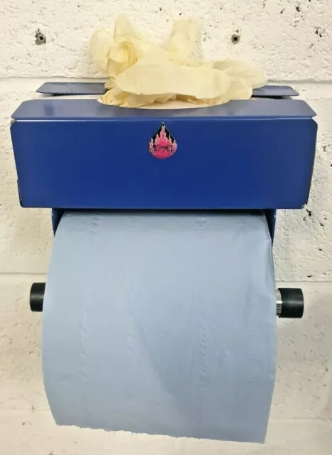 Workshop Blue Roll, Paper towel holder, with Latex /vinyl glove box holder