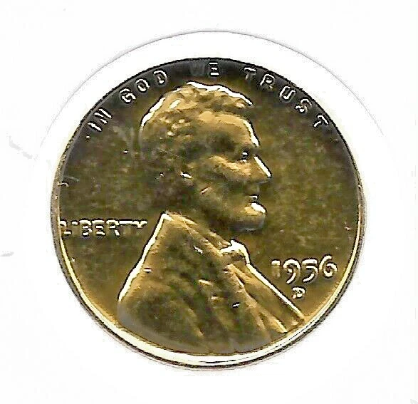 1956 US Liberty Lincoln Wheat Gold Cent Penny Collectible Collection Coin LOT:46