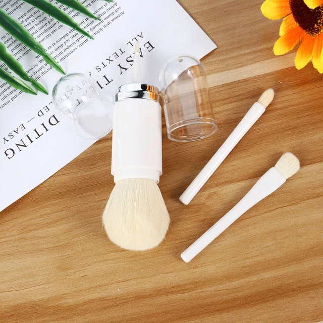 Set 4 in 1 spazzole cosmetiche portatili doppie multifunzione