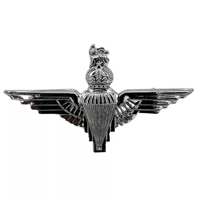 Parachute Regiment Beret Cap Badge with Kings Tudor Crown - Brass Base Metal