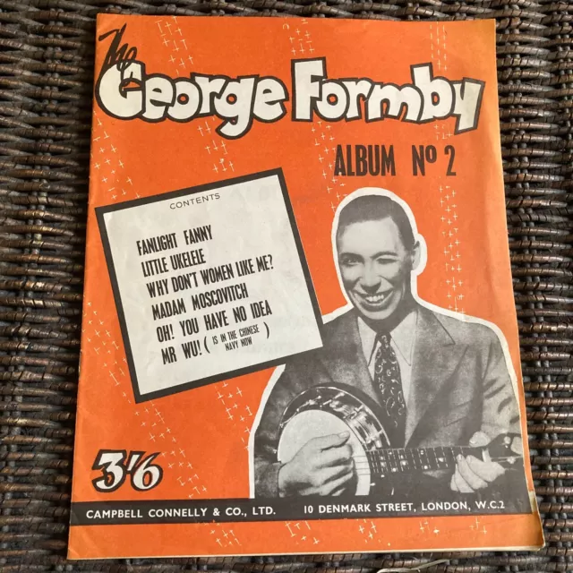 The George Fornby Album No 2 Campbell Connelly & Co Banjo Ukulele Sheet Music