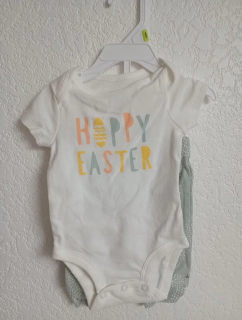 Carter's Infant Baby 2 Pc Happy Easter Pant Set Size 3 Months NWT