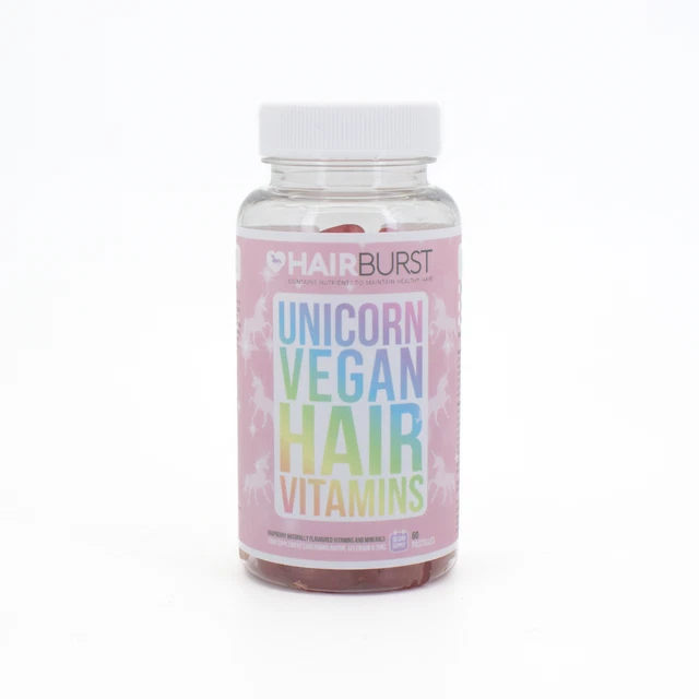 HAIRBURST VEGAN UNICORN Hair Vitamins 60 Pastilles Imperfect Box £20.