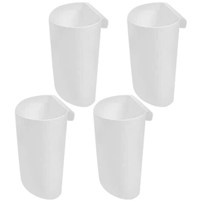 4 pz cestino portaoggetti plastica bianca shopping bidone della spazzatura cosmetico matita
