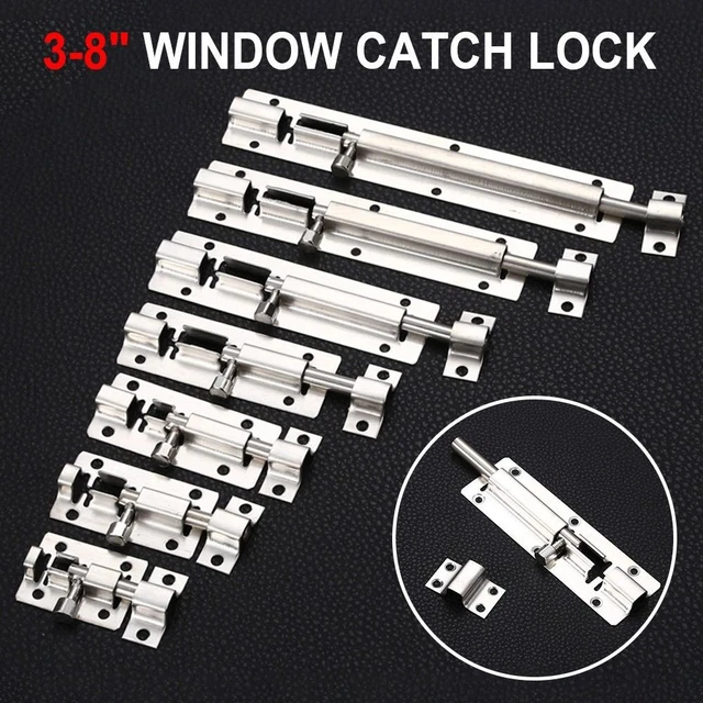 3 - 8inch Long Stainless Steel Door Latch Slide Lock Barrel Bolt