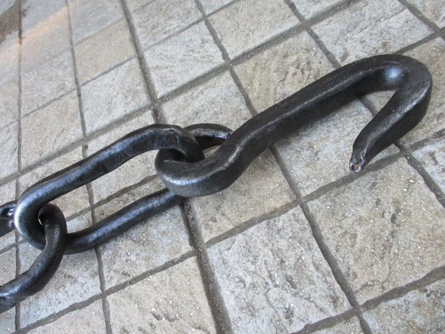 Antique Wrought Iron Strong Rustic Farm Hook Old Barn Tool Hanging Kitchen 8