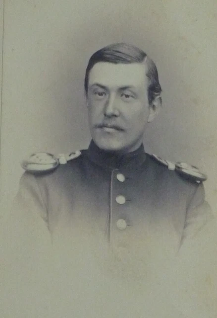 1890 FOTO DRESDEN OFFIZIER LEUTNANT KABINETTFOTO Porträt CDV KAISERREICH 1.WK