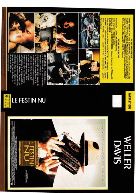 JAQUETTE VHS (seule) : DAVID CRONEMBERG - LE FESTIN NU
