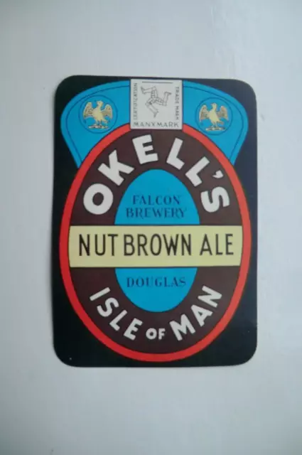 Mint Okell's Douglas Isle Of Man Nut Brown Ale Brewery Beer Bottle Label