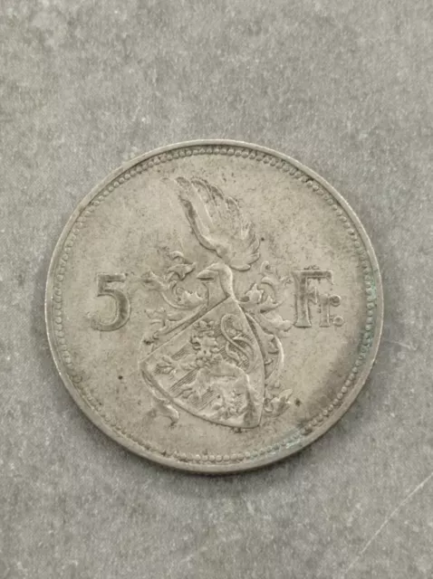 (Piece) 5 Francs 1929 Luxembourg Silver REF07770J