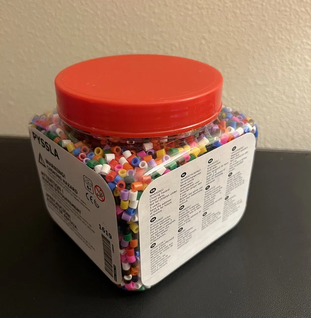 IKEA PYSSLA (PERLER) Beads Multi Color Rainbow Craft Beads With 4