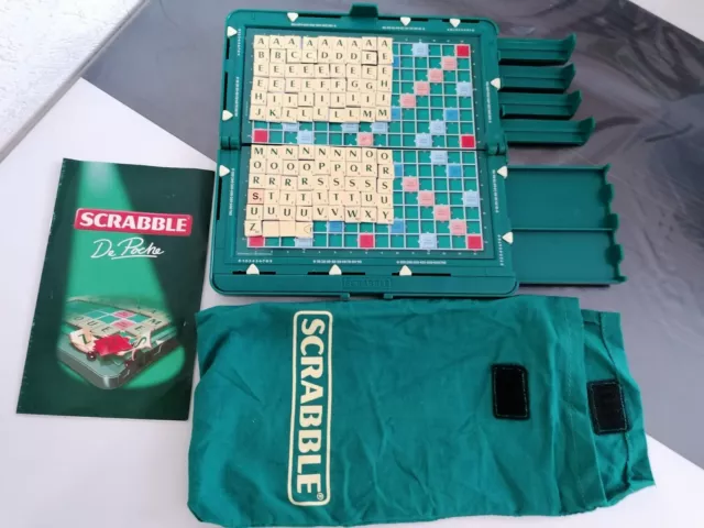 SCRABBLE DE POCHE MAGNÉTIQUE. 19.5 cm x 17cm. MATTEL. Complet