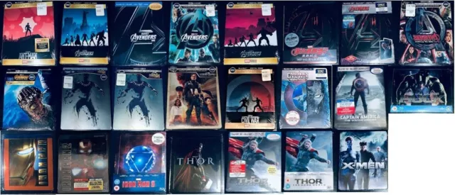 NEW MARVEL BEST BUY FUTURESHOP ZAVVI STEELBOOKS 4K/3D/ Blu-Ray/ DIGITAL OOP