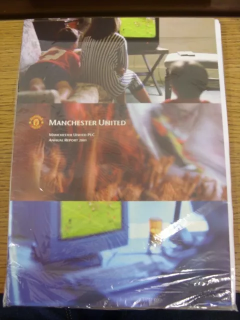 2001 Manchester United: PLC Geschäftsbericht - großer A4-Hochglanzprogrammstil. Mit