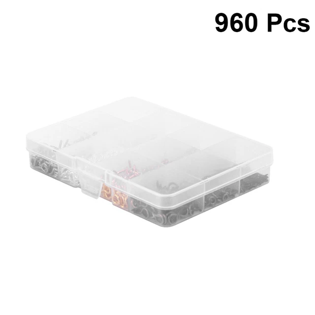 960 PIEZAS Mini Tornillos para Ojos Tornillos de Metal Clavijas Ganchos Pequeños Joyería