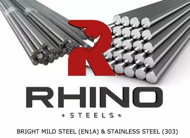 Bright Mild Steel EN1A & 303 Stainless Steel - 3mm to 60mm Round Shaft Metal Bar